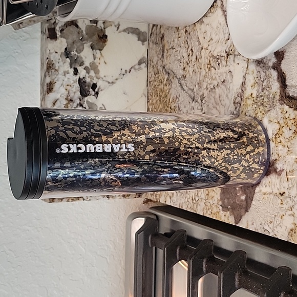 Starbucks Dining Starbucks Black Gold Foil Tumbler Hotcold Cup